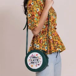 Chumbakdesign Bags & Accessories Strong Is The New Pretty Sling Bag - Green