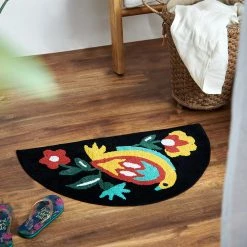 Chumbakdesign Bed & Furnishing Royal Bird Bath Rug - Black