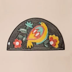 Chumbakdesign Bed & Furnishing Royal Bird Bath Rug - Black 7 Chumbakdesign Bed & Furnishing Royal Bird Bath Rug - Black