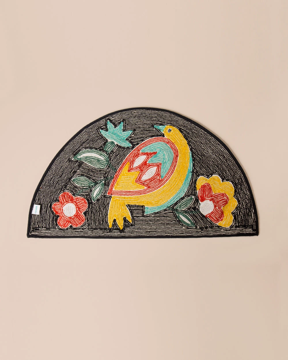 Chumbakdesign Bed & Furnishing Royal Bird Bath Rug - Black 5 Chumbakdesign Bed & Furnishing Royal Bird Bath Rug - Black