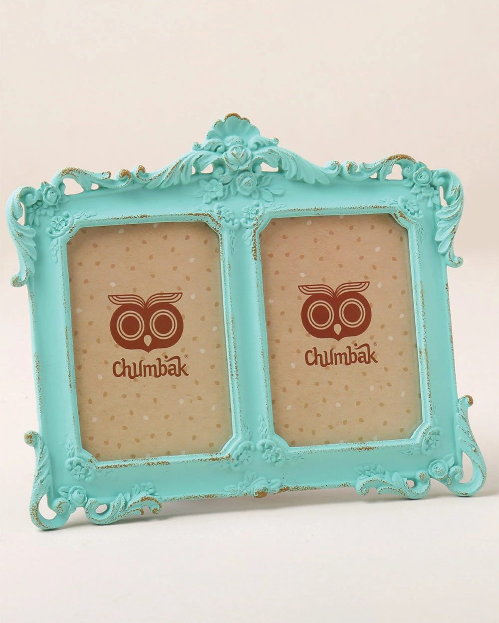 Chumbakdesign Floral Vines Vintage Photo Frame - Teal Decor & Living 4 Chumbakdesign Floral Vines Vintage Photo Frame - Teal Decor & Living