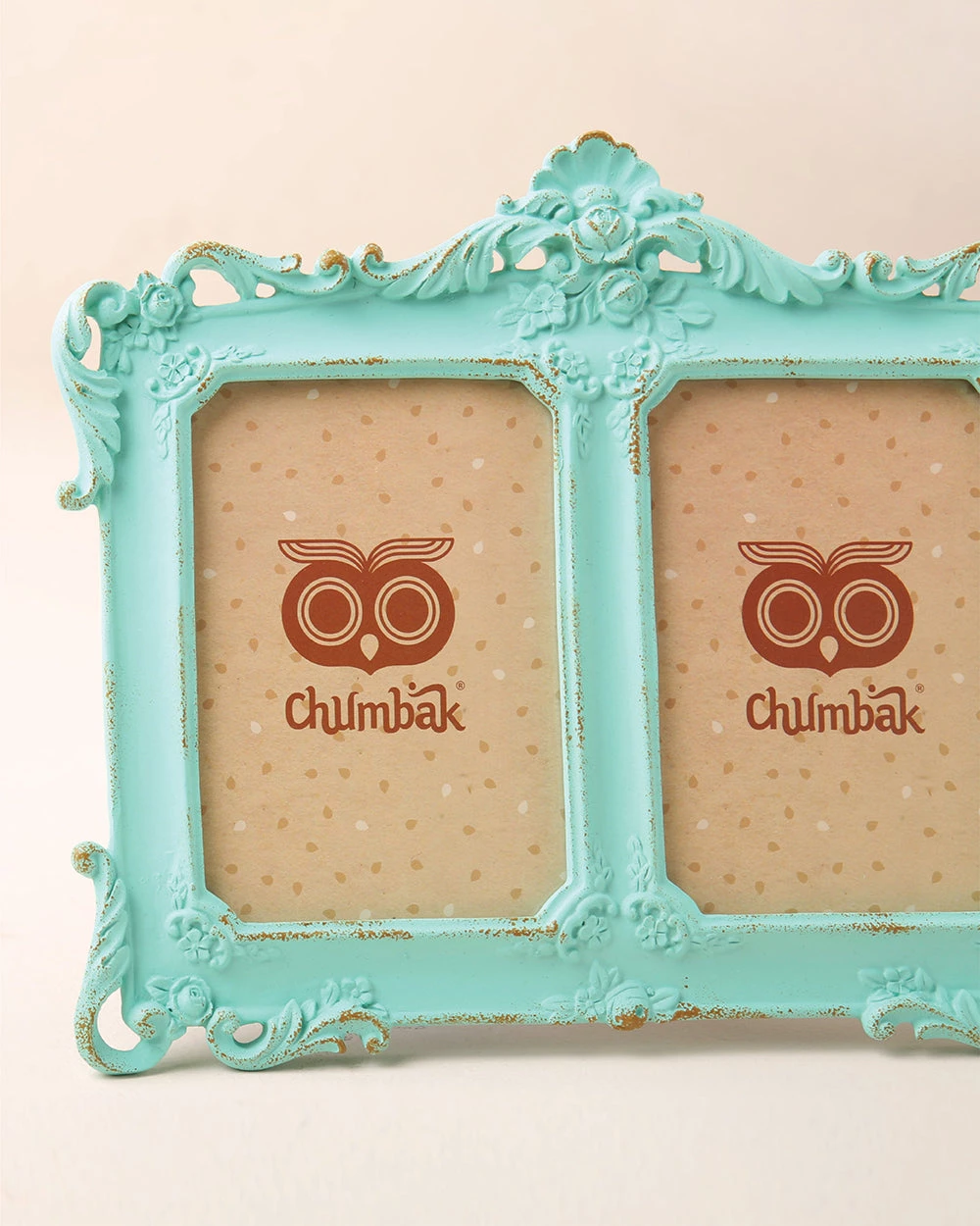 Chumbakdesign Floral Vines Vintage Photo Frame - Teal Decor & Living 5 Chumbakdesign Floral Vines Vintage Photo Frame - Teal Decor & Living