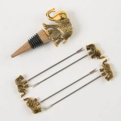 Chumbakdesign Rustic Wooden Platter Set - Elephant