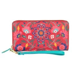 Chumbakdesign Bags & Accessories Lordly Lilies Long Wallet - Red
