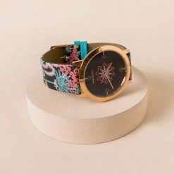 Chumbakdesign Watches & Jewellery TEAL By Chumbak Floral Palms Wrist Watch - Teal