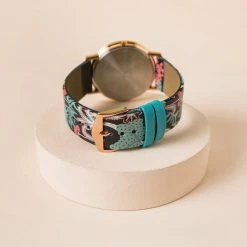 Chumbakdesign Watches & Jewellery TEAL By Chumbak Floral Palms Wrist Watch - Teal