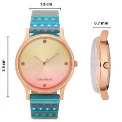 Chumbakdesign TEAL By Chumbak Ombre Aztec Watch Teal