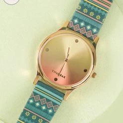 Chumbakdesign TEAL By Chumbak Ombre Aztec Watch Teal