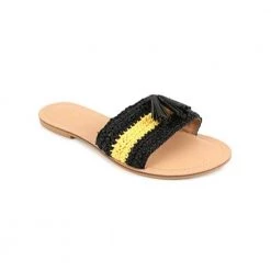 Chumbakdesign Tassel Embellished Honey Bee Sliders - 40 FootwearFootwear