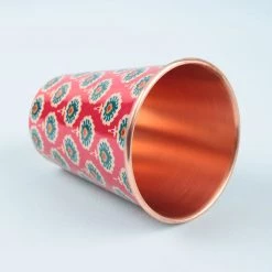 Chumbakdesign Dining & Kitchen Indian Floral Copper Tumbler - Large