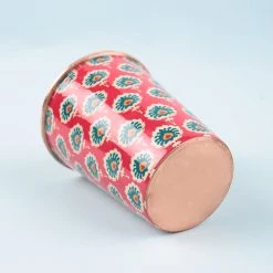 Chumbakdesign Dining & Kitchen Indian Floral Copper Tumbler - Large