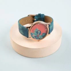 Chumbakdesign TEAL By Chumbak Bohemian Leaves Wrist Watch- Teal Watches & Jewellery