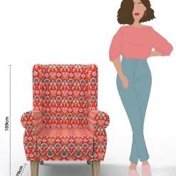Chumbakdesign The Begum Wing Chair -Printed Furniture & Storage
