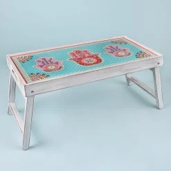 Chumbakdesign Peaceful Palms Foldable Breakfast Table - Ivory Furniture & Storage