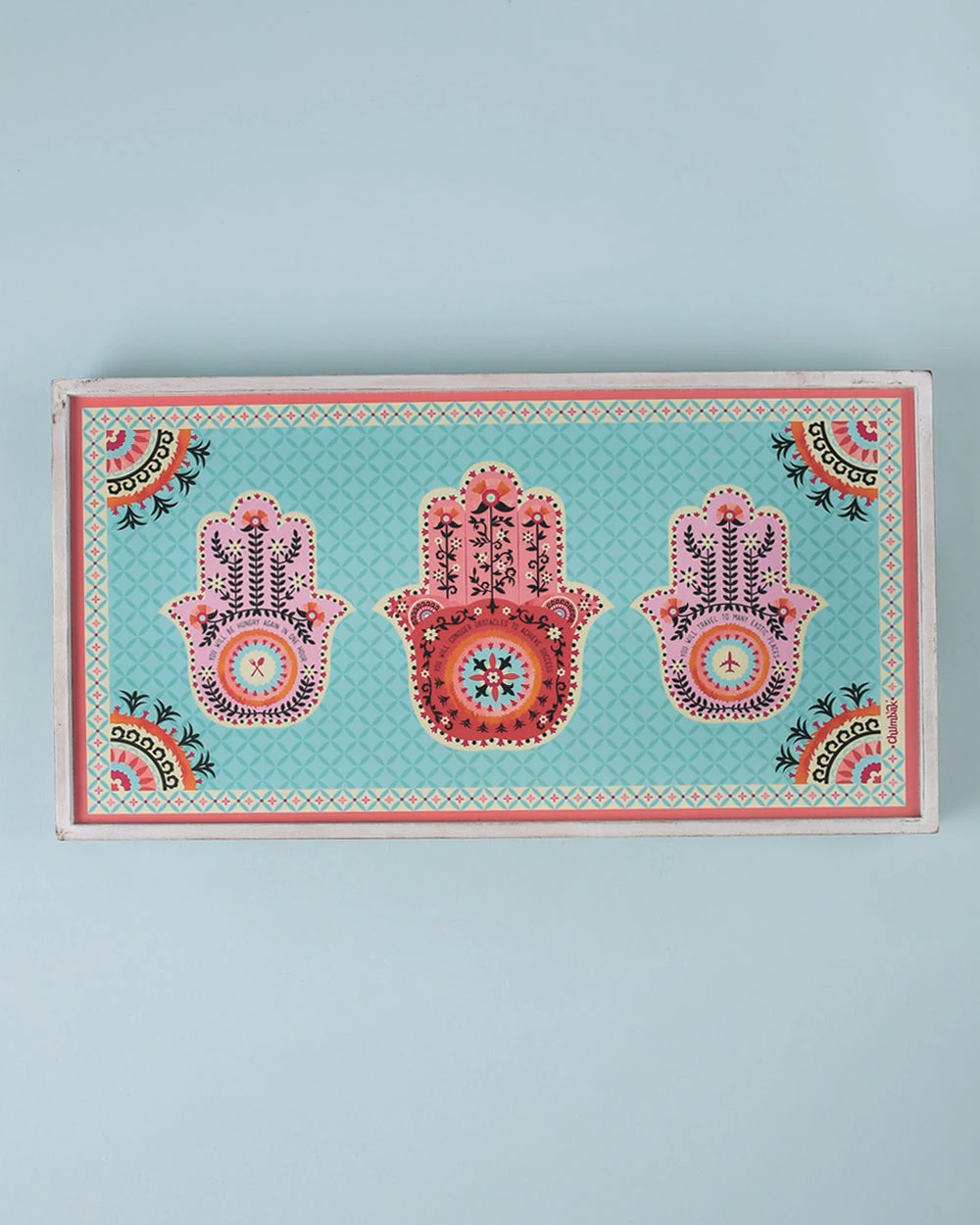 Chumbakdesign Peaceful Palms Foldable Breakfast Table - Ivory Furniture & Storage 5 Chumbakdesign Peaceful Palms Foldable Breakfast Table - Ivory Furniture & Storage