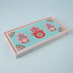 Chumbakdesign Peaceful Palms Foldable Breakfast Table - Ivory Furniture & Storage 10 Chumbakdesign Peaceful Palms Foldable Breakfast Table - Ivory Furniture & Storage