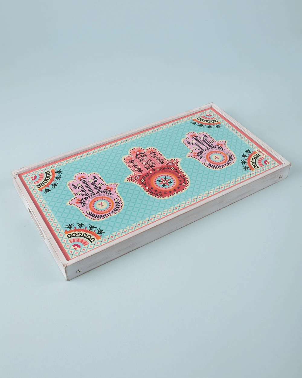 Chumbakdesign Peaceful Palms Foldable Breakfast Table - Ivory Furniture & Storage 6 Chumbakdesign Peaceful Palms Foldable Breakfast Table - Ivory Furniture & Storage