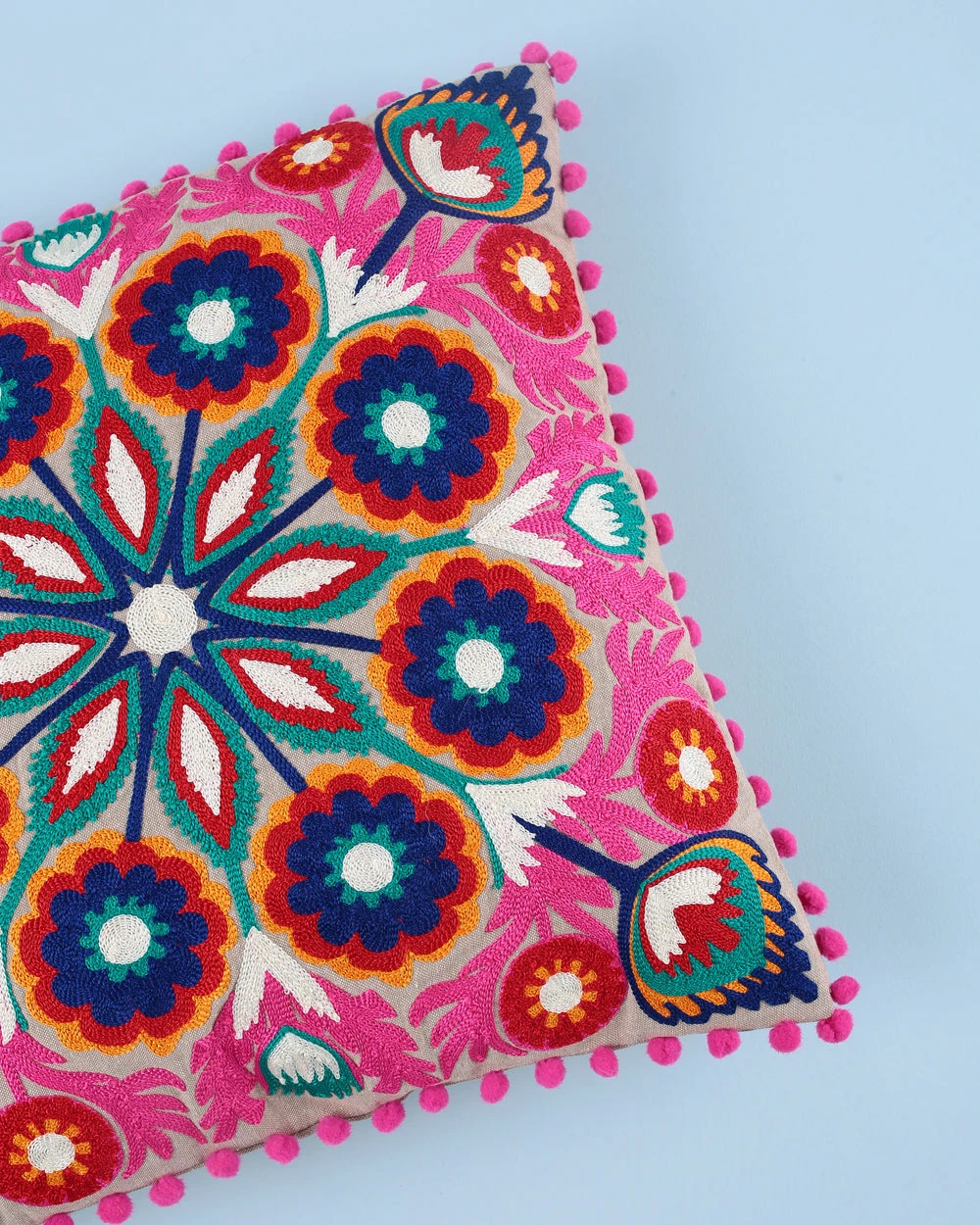 Chumbakdesign Woods Embroidered 16” Cushion Cover 5 Chumbakdesign Woods Embroidered 16” Cushion Cover