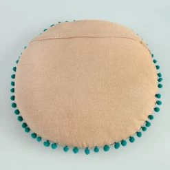 Chumbakdesign Kathi Embroidered Round Cushion Cover Bed & Furnishing