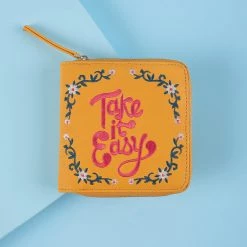 Chumbakdesign Bags & Accessories Take It Easy Embroidered Mini Wallet - Yellow