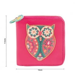 Chumbakdesign Floral Owl Applique Mini Wallet - Pink 9 Chumbakdesign Floral Owl Applique Mini Wallet - Pink