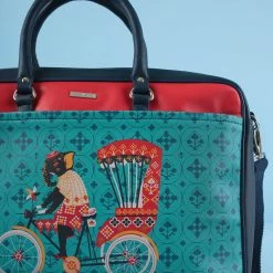 Chumbakdesign Bags & Accessories Elephant On Rickshaw Laptop Bag