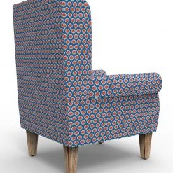 Chumbakdesign Furniture & Storage Begum Wing Chair - Blue Ikkat