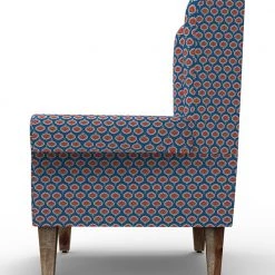 Chumbakdesign Furniture & Storage Begum Wing Chair - Blue Ikkat