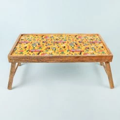Chumbakdesign Indian Traffic Foldable Breakfast Tray- Yellow