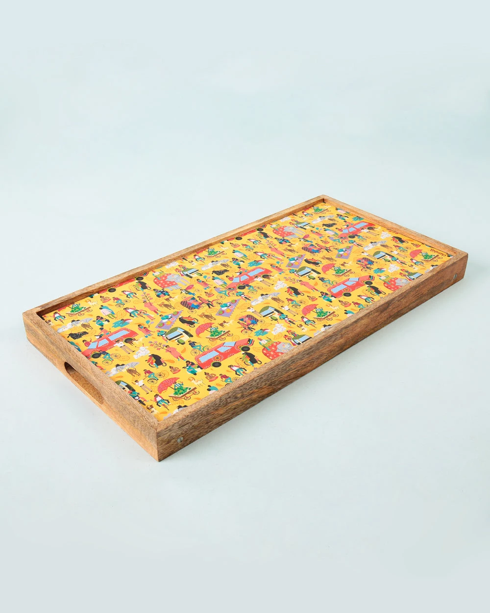 Chumbakdesign Indian Traffic Foldable Breakfast Tray- Yellow 4 Chumbakdesign Indian Traffic Foldable Breakfast Tray- Yellow