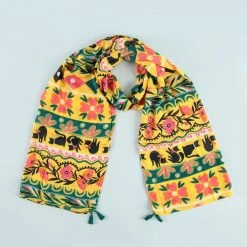 Chumbakdesign Cat Play Rectangular Scarf