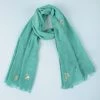 Chumbakdesign Firozi Summer Fringe Scarf ' Teal & Gold