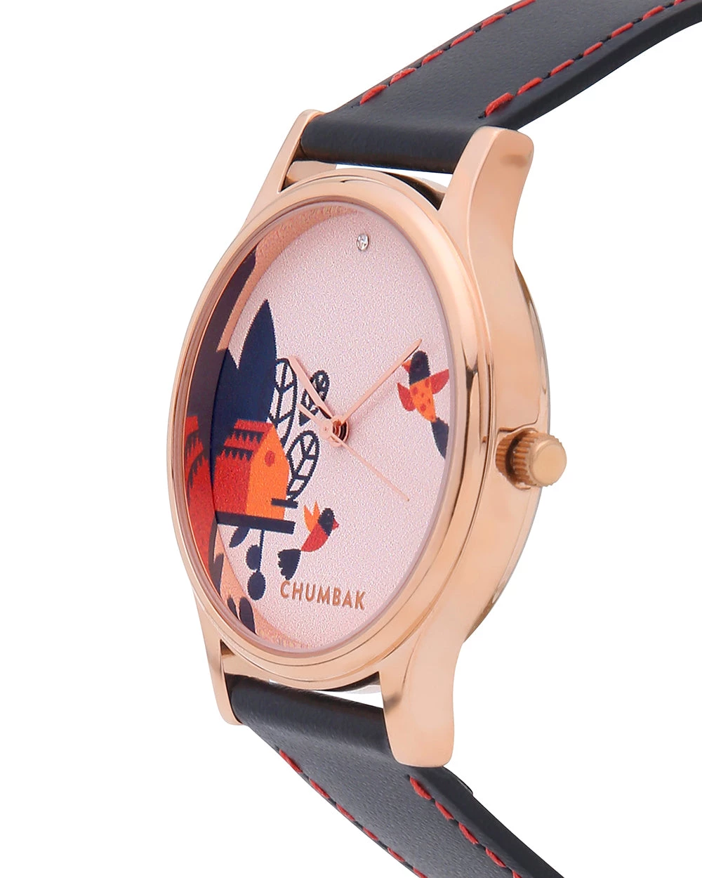 Chumbakdesign Watches & Jewellery TEAL By Chumbak Floral Bird Wrist Watch - Black 6 Chumbakdesign Watches & Jewellery TEAL By Chumbak Floral Bird Wrist Watch - Black