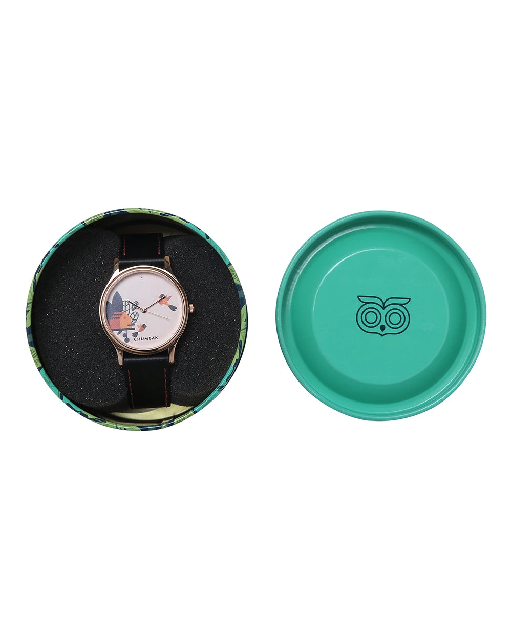 Chumbakdesign Watches & Jewellery TEAL By Chumbak Floral Bird Wrist Watch - Black 8 Chumbakdesign Watches & Jewellery TEAL By Chumbak Floral Bird Wrist Watch - Black