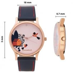 Chumbakdesign Watches & Jewellery TEAL By Chumbak Floral Bird Wrist Watch - Black 18 Chumbakdesign Watches & Jewellery TEAL By Chumbak Floral Bird Wrist Watch - Black