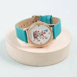 Chumbakdesign TEAL By Chumbak Leafy Branches Wrist Watch- Teal