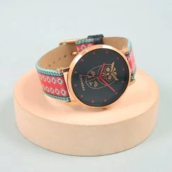 Chumbakdesign TEAL By Chumbak Night Owl Printed Strap Wrist Watch