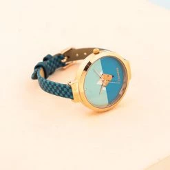 Chumbakdesign Watches & Jewellery TEAL By Chumbak Geometric Owl Printed Strap Wrist Watch