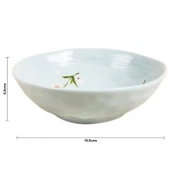Chumbakdesign Japanese Blossom Shallow Bowl - Blue Dining & Kitchen