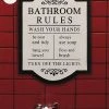 Chumbakdesign Decor & Living Bathroom Rules White Wall Art 1 Chumbakdesign Decor & Living Bathroom Rules White Wall Art