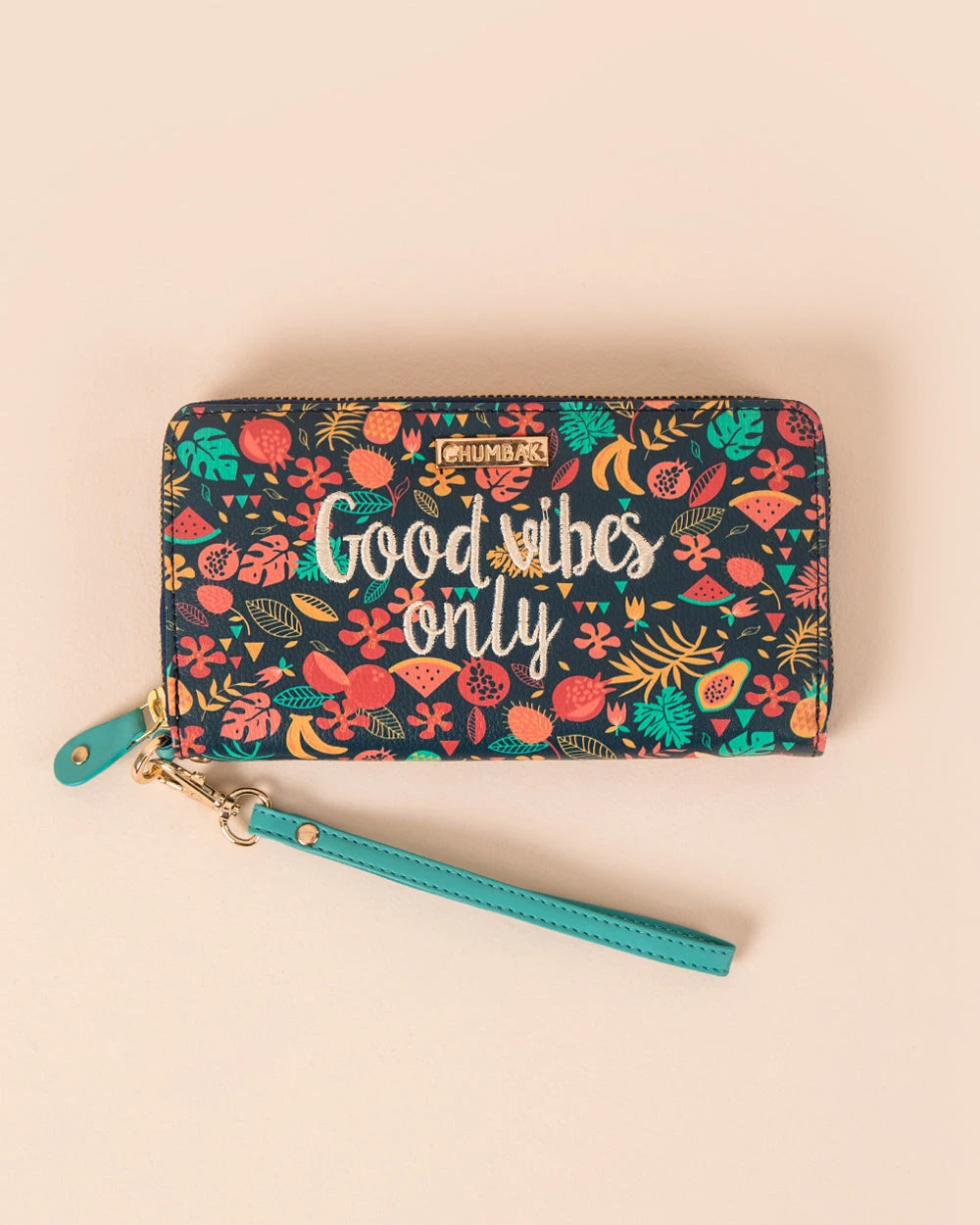 Chumbakdesign Good Vibes Embroidered Wallet ' Large 3 Chumbakdesign Good Vibes Embroidered Wallet ' Large