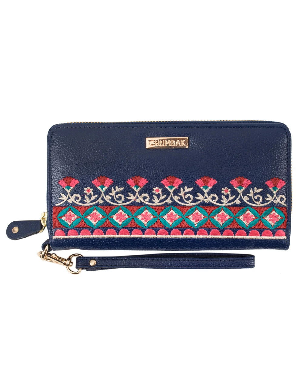 Chumbakdesign Floral Bunch Embroidered Navy Long Wallet Bags & Accessories 6 Chumbakdesign Floral Bunch Embroidered Navy Long Wallet Bags & Accessories
