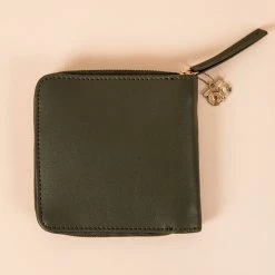 Chumbakdesign Floral Embroidered Zip Around Olive Mini Wallet Bags & Accessories 9 Chumbakdesign Floral Embroidered Zip Around Olive Mini Wallet Bags & Accessories