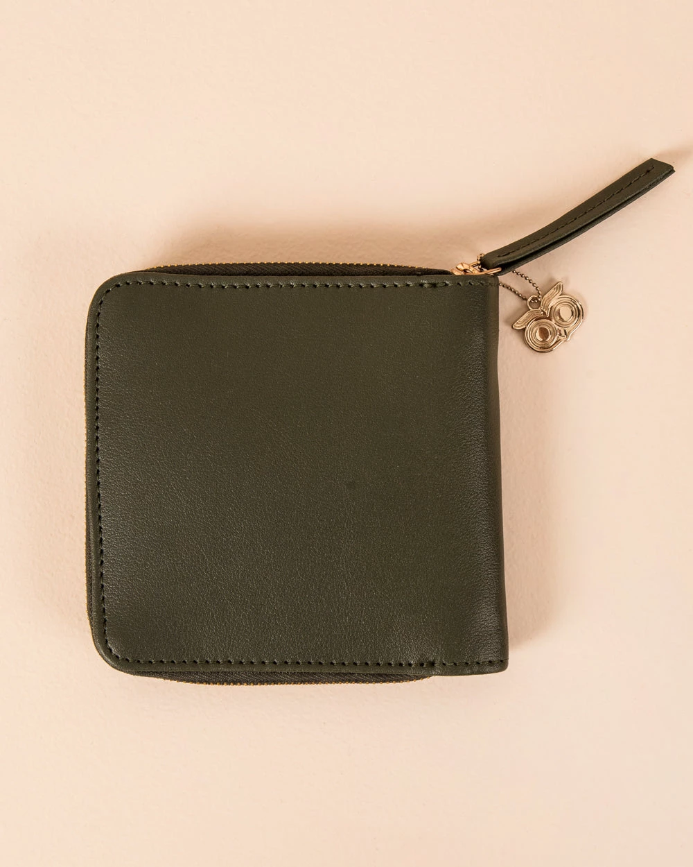 Chumbakdesign Floral Embroidered Zip Around Olive Mini Wallet Bags & Accessories 6 Chumbakdesign Floral Embroidered Zip Around Olive Mini Wallet Bags & Accessories