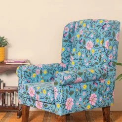 Chumbakdesign The Begum Wing Chair -Printed Furniture & Storage