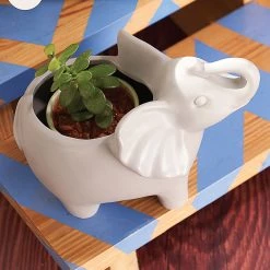 Chumbakdesign Sale Handcrafted Elephant Planter - Grey