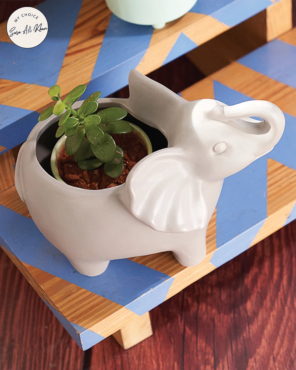 Chumbakdesign Sale Handcrafted Elephant Planter - Grey 3 Chumbakdesign Sale Handcrafted Elephant Planter - Grey