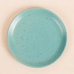 Chumbakdesign Dotted Pond Quarter Plate - Teal Dining & Kitchen