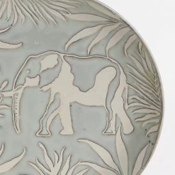 Chumbakdesign Bahamas Leafy Quarter Plate - Mint Dining & Kitchen