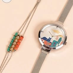Chumbakdesign Watches & Jewellery Vivid Village Wrist Watch With Bracelet